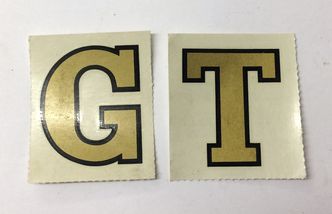 Lambretta "GT" gold Decorettes 2" (50 mm) image #1