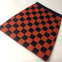 Italian chequered mudflap black & red