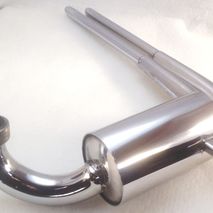 Vespa GS150 ABARTH exhaust polished stainless steel