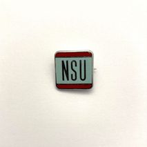 NSU chrome / enamel pin badge