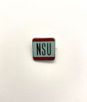 NSU chrome / enamel pin badge image #1