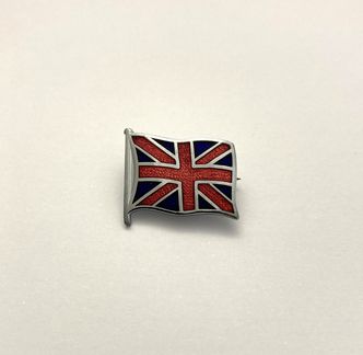 Union Jack Flag chrome/enamel lapel pin badge image #1