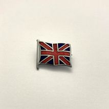 Union Jack Flag chrome/enamel lapel pin badge