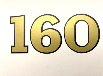 "160" gold "Decorettes" stickers 50mm   image #1