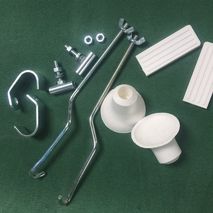 Front carrier fixings kit WHITE rubbers