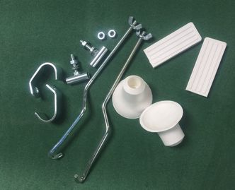 Front carrier fixings kit WHITE rubbers image #1