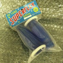 "Superflex" Translucent BLUE bubble grips 26mm 