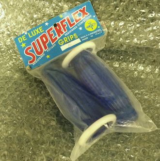 "Superflex" Translucent BLUE bubble grips 26mm  image #1
