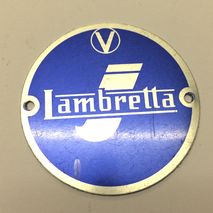 Lambretta Vigano BLUE badge 50mm