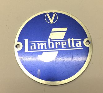 Lambretta Vigano BLUE badge 50mm image #1