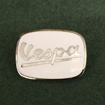 Vespa enamel lapel pin badge White
