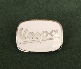 Vespa enamel lapel pin badge White image #1