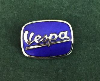 Vespa enamel lapel pin badge Blue image #1