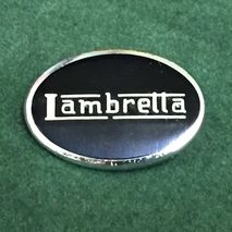 Lambretta oval enamel lapel pin badge black