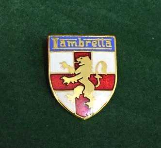 Lambretta shield enamel lapel pin badge gold image #1