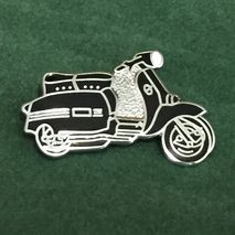 Lambretta GP cut out enamel lapel pin badge Black