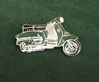 Lambretta GP cut out enamel lapel pin badge Green image #1