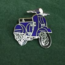 Vespa P range cut out enamel lapel pin badge blue