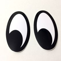 Moon eyes (looking right) self adhesive decals