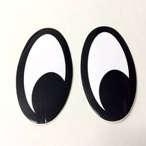 Moon eyes (looking left) self adhesive decals