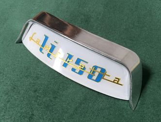 Lambretta curved rear frame badge and rear frame badge holder for LI 150 image #1