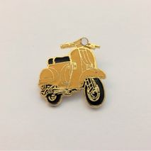 Vespa P range cut out enamel lapel pin badge GOLD