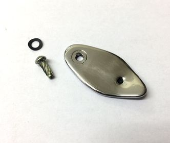 Vespa lock cover 1962-1971 stainless steel image #1