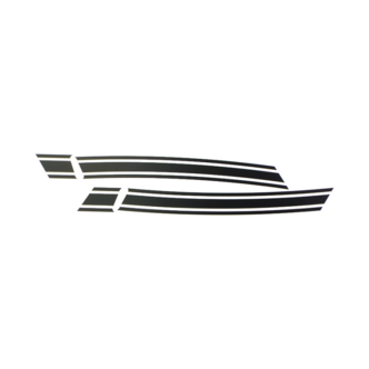 Lambretta GP panel decal stripe set BLACK image #1