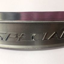 Lambretta silver "Special" shaped rear frame badge and holder